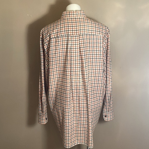 Orvis Cream Plaid Wool Cotton Buttoned Down Dress Shirt Size XL Career Classic - Picture 2 of 6